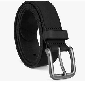 Timberland Black Leather Belt Men's Size 42